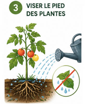 Viser le pied des plantes